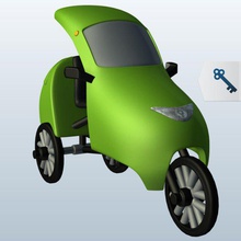 vélomobile ouvrir v1 ouvert des véhicules imprimable lowpoly 3d print model - Mito3D