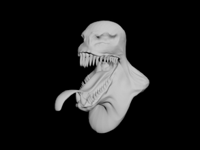 venom head sculpt spiderman movies characters 3d print model - Mito3D