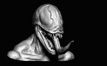 venom 3d alien o personagem os caras aqui humanos lashamarkoza do sexo masculino homem modelo filme esculpir zbrush 3d print model - Mito3D