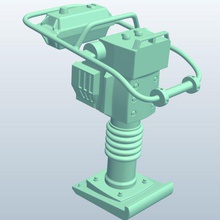 vibratory rammer v1 tools equipment printable lowpoly 3d print model - Mito3D