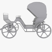 victorian carriage 3ds carrage cart coach draws exterior fantasy horse max medieval model redafvir stage stagecoach vehicle 3d print model - Mito3D