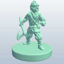 viking warriorsaxe v1 warriors axe people printable lowpoly 3d print model - Mito3D