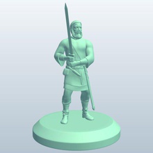 viking warriorssword v1 warriors sword people printable lowpoly 3d print model - Mito3D