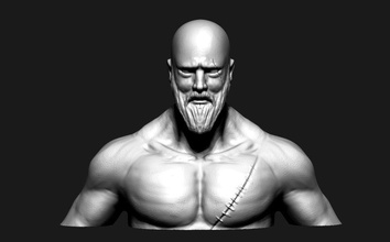 viking 3d l'anatomia carattere ragazzi umana lashamarkoza maschio uomo modello scolpire guerriero zbrush 3d print model - Mito3D
