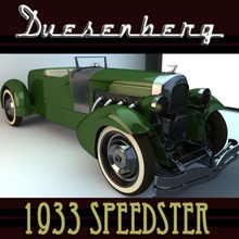 carros antigos duesenberg 1933 speedster de carro clássico coleção eduard modelo ologeanu esporte do veículo vintage 3d print model - Mito3D