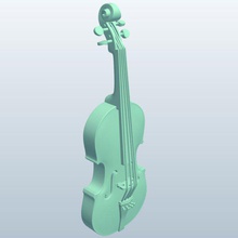 viola v1 müzik aletleri yazdırılabilir lowpoly 3d print model - Mito3D