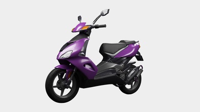 violeta de la motocicleta bicicleta cgstall verde modelo scooter estándar dos vehículo rueda wheeler 3d print model - Mito3D