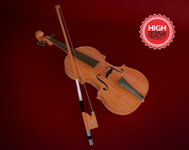 el arco de un violín 3d audio bajo violonchelo clásico contrabajo la electrónica ensemble instrumento modelo música musical newlc orquesta cuarteto realista stradivar cadena viola vray madera 3d print model - Mito3D