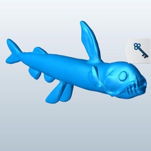 peixe-víbora, v1 peixe-víbora peixe aquáticos vida printable lowpoly peixes a aquática 3d print model - Mito3D