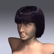 virtuel cheveux 3 3dmag noir blond la blonde le brun buste dessin animé caractère vêtements de coiffure visage fourrure jeune fille poilu tête coiffe l'homme long modèle shag court virtuels femme 3d print model - Mito3D