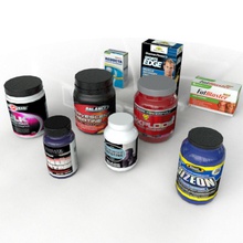 vitamin kutuları şişeleri aeche şişe kutusu kap tıp model hap spor vitaminler 3d print model - Mito3D