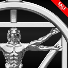 vitruvian man 3dguild anatomy athlete body bodybuilder character creatures das guys human leonardo male model monster muscular prints ready realistic sculpture vinci vray 3d print model - Mito3D