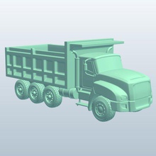 vocational truck v1 vehicles printable lowpoly 3d print model - Mito3D