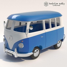 volkswagen toy van antique beetle camping-car voiture dessin animé jeu microbus minivan de modèle la paix photo photoreal photoréalistes réel réaliste ensemble jouet vanagon véhicule vertexhouse vw 3d print model - Mito3D