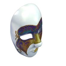 rostro de la máscara v1 volto prendas vestir imprimible lowpoly 3d print model - Mito3D