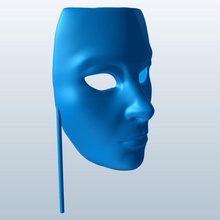 voltomask v2 mardi gras mask volto variation apparel printable lowpoly 3d print model - Mito3D