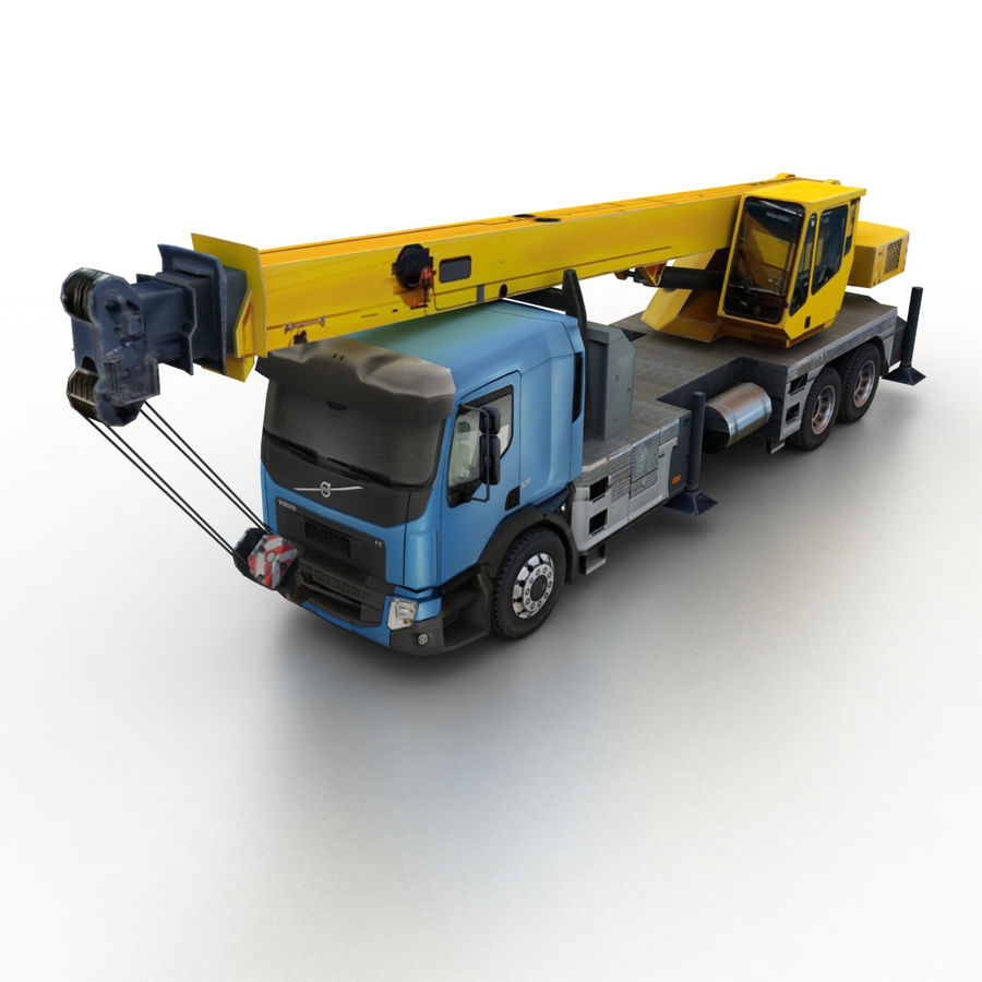 volvo fe grue 2013 auto la construction de euro évacuateur lourd industrielle loader bas lowpoly machine modèle poly prêt réel rig taurus x temps le remorquage camion véhicule 3D print model - Mito3D