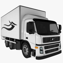 volvo truck 12 3degestar 6x2 box boxtruck cargo chassis city delivery eurotruck fh fm fmx heavy lorry model semi shipping trailer transport urban van vehicle 3d print model - Mito3D