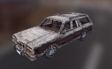 voxel bir Amerikan arabası araba araç voxelmodel 3d print model - Mito3D