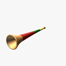 vuvuzela v1 musicales les instruments imprimable lowpoly de musique 3d print model - Mito3D