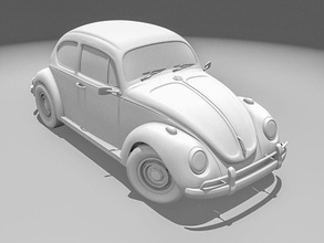 1300 vw beetle antika Otomotiv bharti araba model rajan araç 3d print model - Mito3D