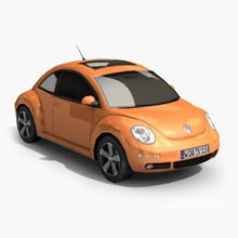 vw beetle new car dmk76 lower poly vehicle 3d print model - Mito3D