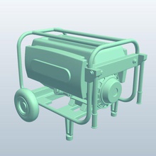 w portable gas generator v1 5500w tools equipment printable lowpoly 3d print model - Mito3D