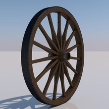 wagon wheel cart jasenluxchambers model vehicle 3d print model - Mito3D