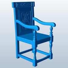 lambris cadeira de v1 móveis printable lowpoly 3d print model - Mito3D