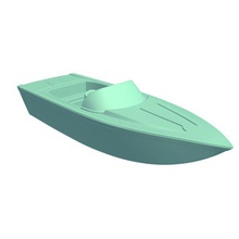 wakeboard boat v1 ships seacraft printable lowpoly 3d print model - Mito3D