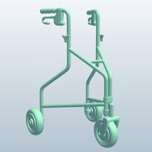déambulateur 3 roues v1 walker les personnelle de soins imprimable lowpoly personnels 3d print model - Mito3D