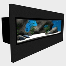 duvar akvaryum 3d 3droid animasyon bump balık mobilyalar cam kapalı içinde göster bitki Kaya oda kum tank su 3d print model - Mito3D