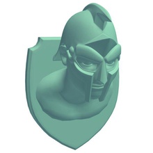 wall mountgladiator helmet v1 mount gladiator decorations printable lowpoly 3d print model - Mito3D