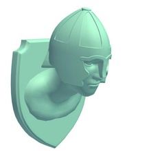 wall mountspangenhelm helmet v1 mount spangenhelm decorations printable lowpoly 3d print model - Mito3D