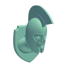 pared mounttrojan casco v1 de la el monte trojan decoraciones imprimible lowpoly 3d print model - Mito3D