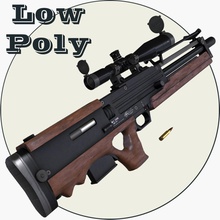 walther wa2000 düşük poly 47 eylem ordu savaş ateşli silah fps oyun hitman daha askeri model optik tüfek keskin nişancı stiffme1ster udk birlik 3d print model - Mito3D