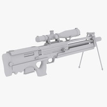 walther wa2000 malzemeler yoktur 3d 47 eylem ordu savaş ateşli silah hitman malzeme askeri model hayır optik tüfek tarama çizgi atıcılar tek keskin nişancı stiffme1ster V-ray'in 3d print model - Mito3D