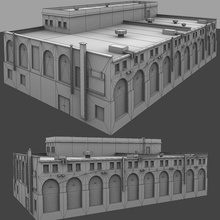 almacén de la arquitectura astroguy edificio industrial punto referencia estructura 3d print model - Mito3D