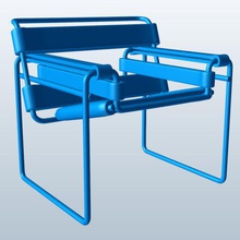 v1 wassily sandalye mobilya yazdırılabilir lowpoly 3d print model - Mito3D