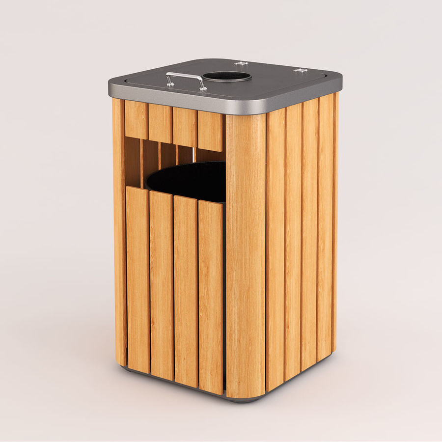 bidone dei rifiuti architettura cesto bin possibile elementi esterno lettiera modello pubblico i il cestino vizka wastebin 3D print model - Mito3D
