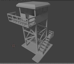 watch tower army outpost architecture 3d print model - Mito3D