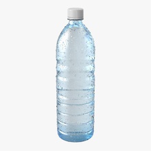 water bottle covered condensation drops 3d molier beverage blue bubbles clean cold condensing cool cover drinking dropping food international liquid mineral model plastic refreshments transparent vray wet white 3d print model - Mito3D