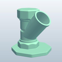 su borusu v1 boru kalem tutucu kaplar yazdırılabilir lowpoly 3d print model - Mito3D