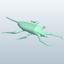l'eau scorpions v1 de les insectes imprimable lowpoly 3d print model - Mito3D