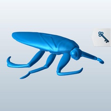 waterbug v1 acqua il bug gli insetti stampabile lowpoly 3d print model - Mito3D