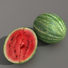 Wassermelone casaba Essen Obst jcihelka Melone Modell 3d print model - Mito3D