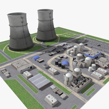 watts bar nuclear plant architecture atomic eco electric energy factory generation industrial machine model nicemodels power powerplant reactor station structure watt 3d print model - Mito3D