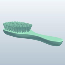wavehairbrush v1 wave hair brush personal care printable lowpoly 3d print model - Mito3D