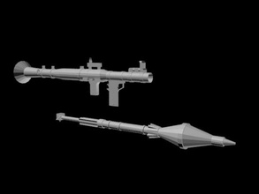 Waffe bazooka Waffen 3d print model - Mito3D