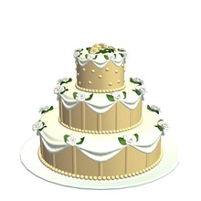 weddingcake v1 wedding cake food printable lowpoly 3d print model - Mito3D